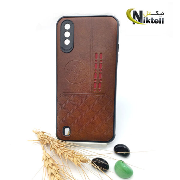 قاب گوشی سامسونگ A01 مدل چرمی
