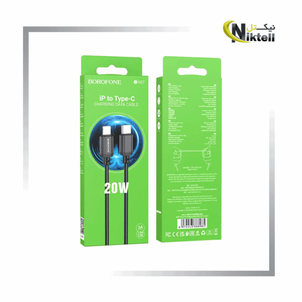 کابل شارژ لایتنینگ به تایپ C بروفون مدل X87
