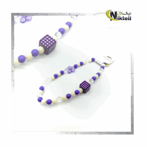 بند موبایل مهره‌ای رنگارنگ مناسب گوشی موبایل با طراحی فانتزی