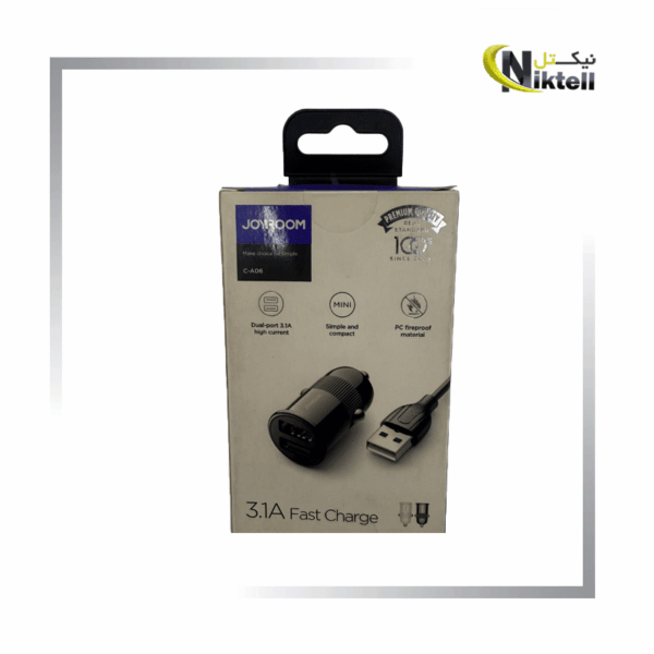 شارژر فندکی 3.1A جویروم لایتنینگ مدل c-a06