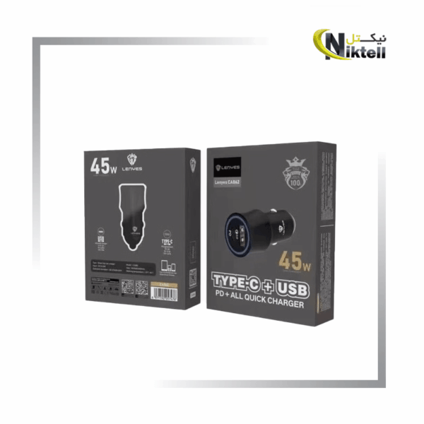 شارژر فندکی 45W لنیس مدل CA862