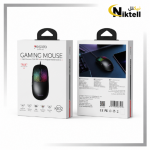 موس گیمینگ سیمی Yesido KB32 با سنسور 7200 DPI، نورپردازی RGB و 7 کلید
